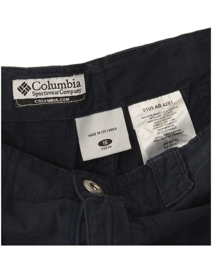 Pantaloncini cargo COLUMBIA da ragazzo 15-16 anni W26 in cotone blu navy