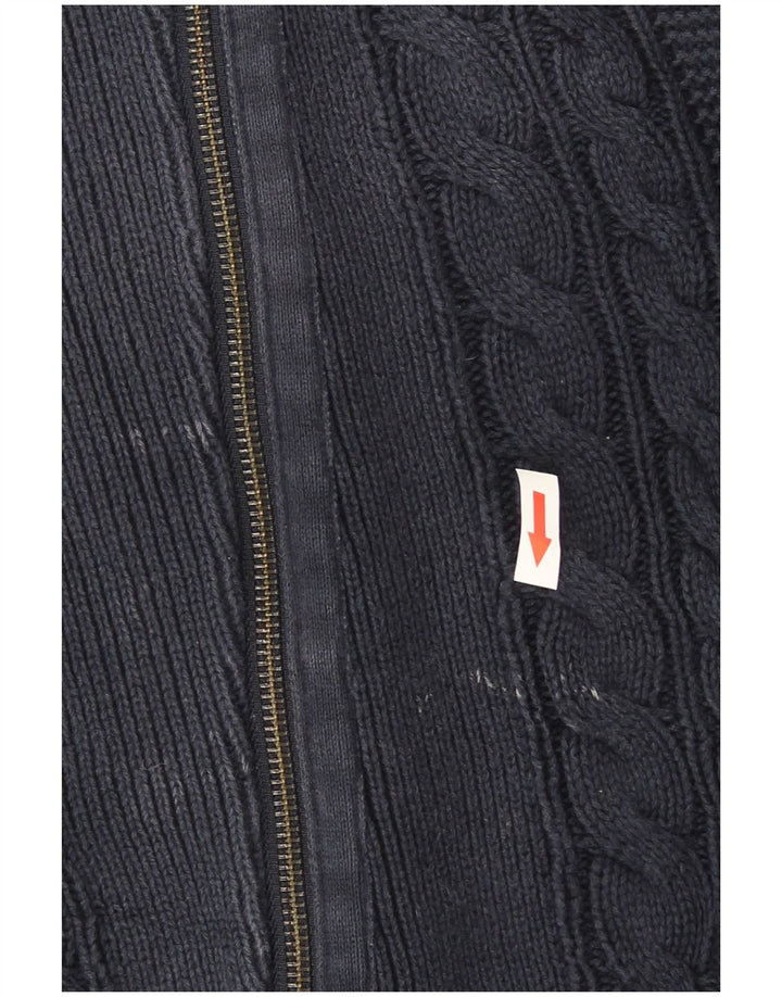 Maglione cardigan autografo da donna Marks & Spencer UK 14 grande blu navy