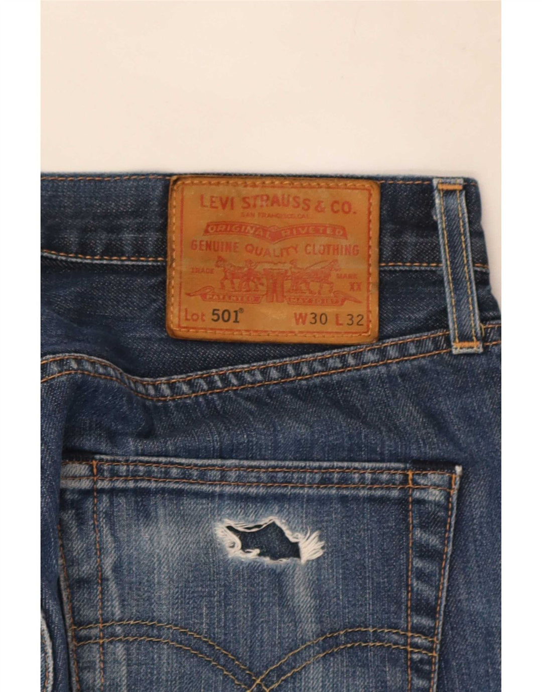 Levi's Uomo 501 Jeans dritti W30 L32 Cotone Blu