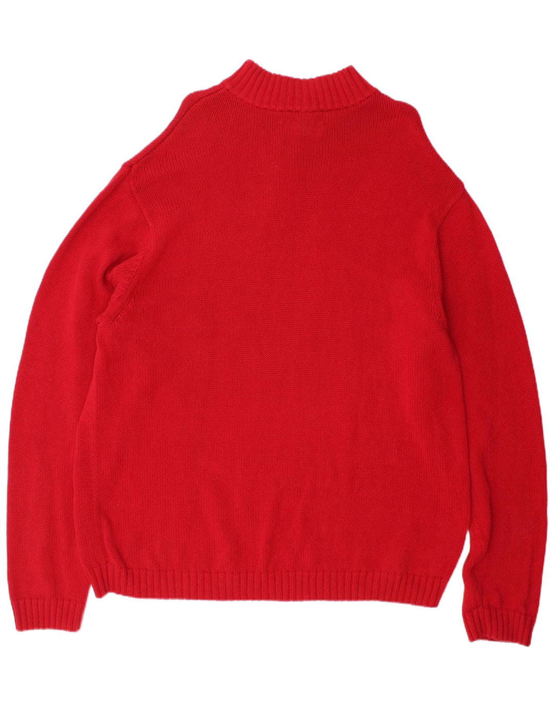Maglione da uomo Chaps con zip e collo 2XL in cotone rosso