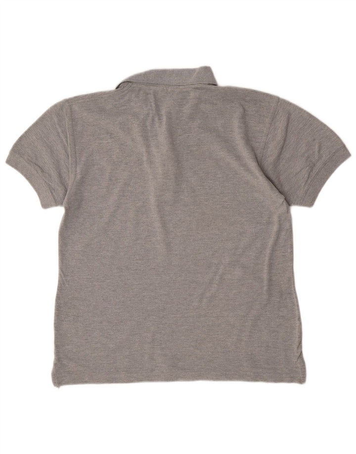 Polo Reebok da uomo in cotone grigio medio