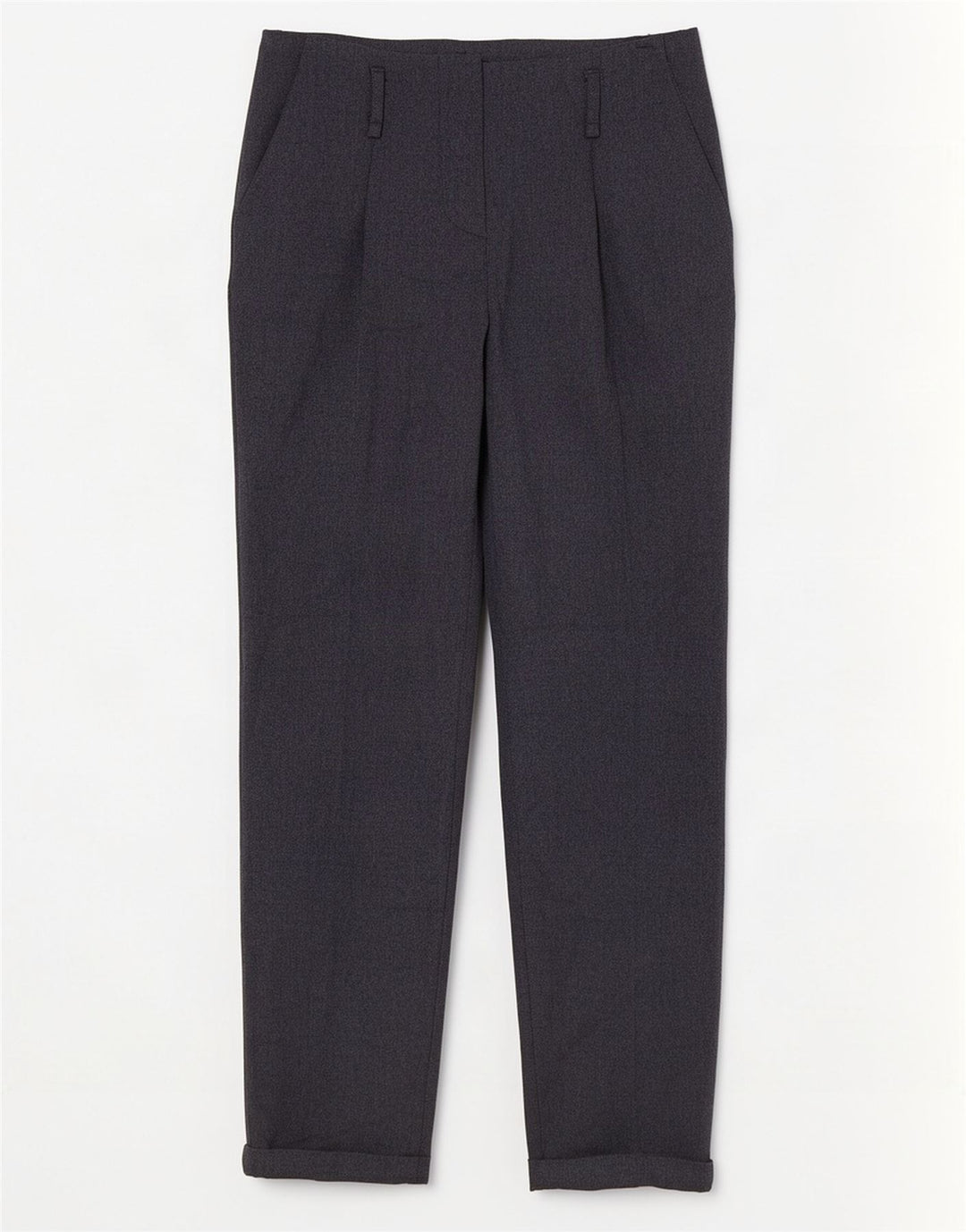 Pantaloni chino dritti da donna Zara piccoli W26 L28 poliestere blu navy