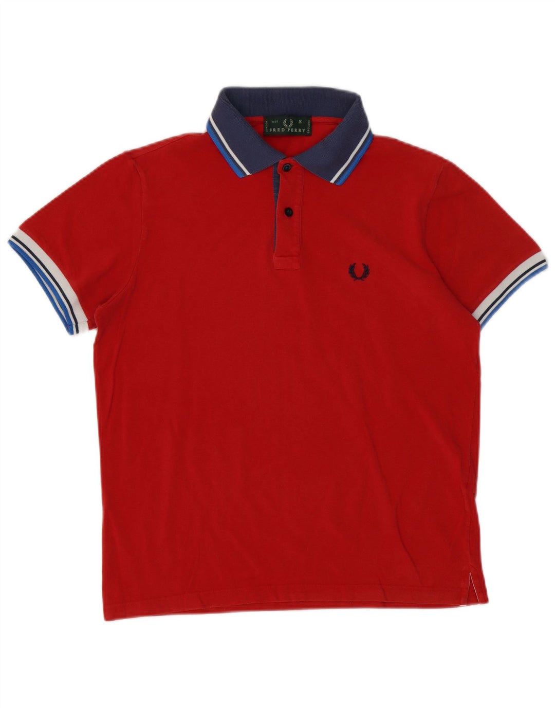 Polo da uomo FRED PERRY piccola in cotone color block rosso