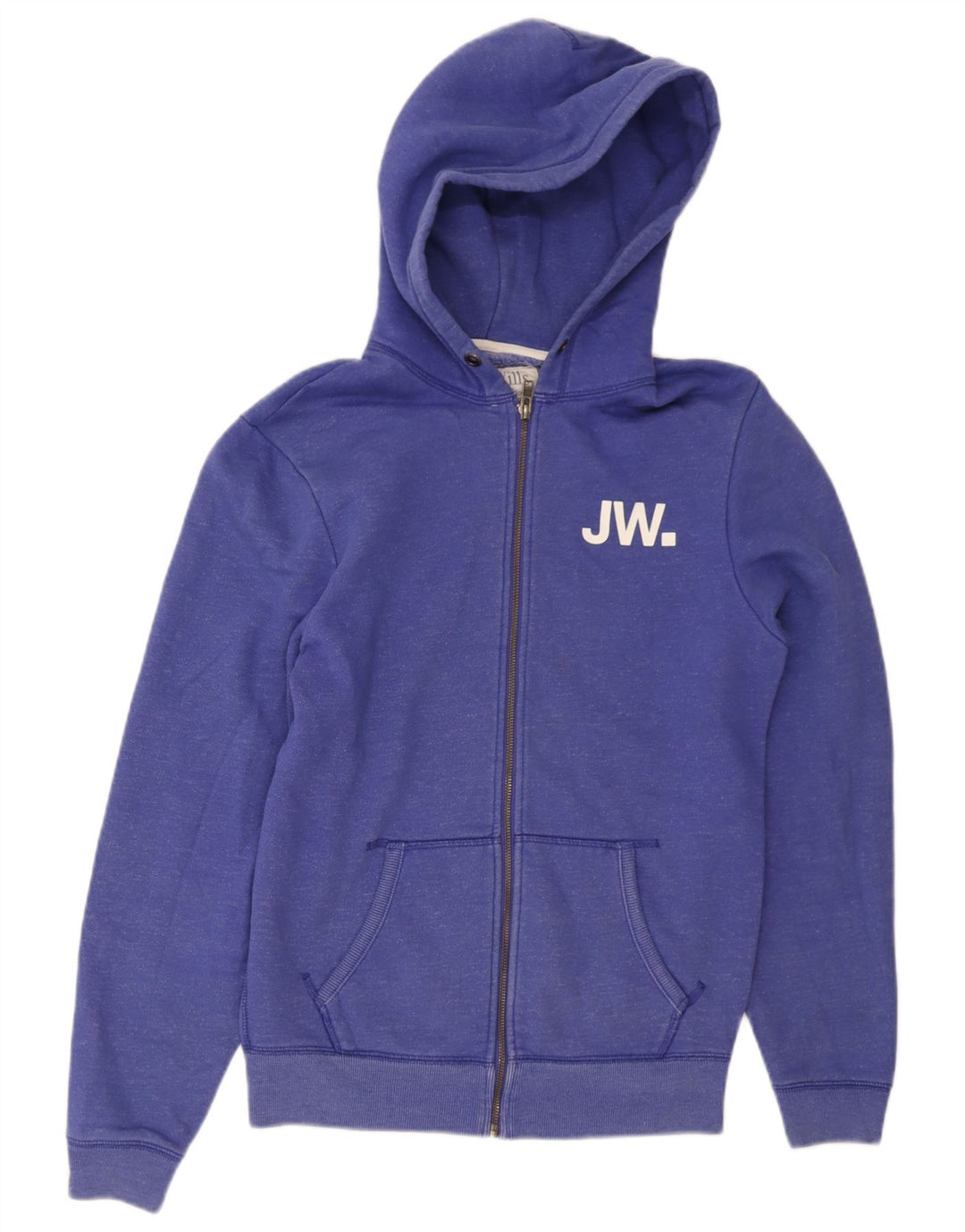 Maglione con cappuccio con zip grafica da uomo Jack Wills in cotone blu medio