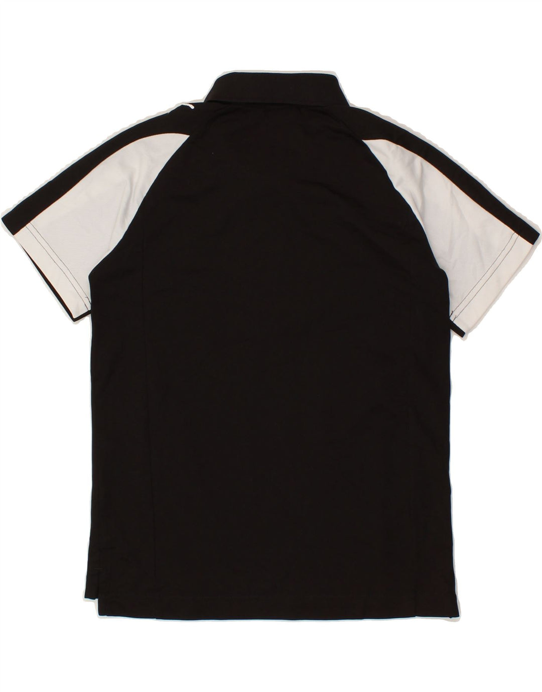 PUMA Boys Polo Shirt 9-10 Years Medium  Black Colourblock Polyester Vintage Puma and Second-Hand Puma from Messina Hembry 