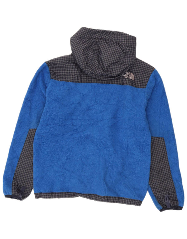 Giacca in pile con cappuccio The North Face da ragazzo 10-11 anni a quadri blu medio
