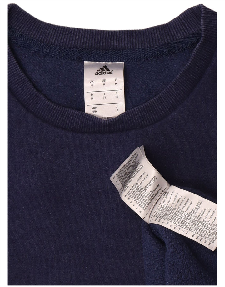 Felpa da uomo Adidas maglione medio blu navy in cotone