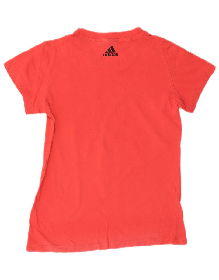 T-shirt grafica da donna ADIDAS Top UK 12 rosso medio