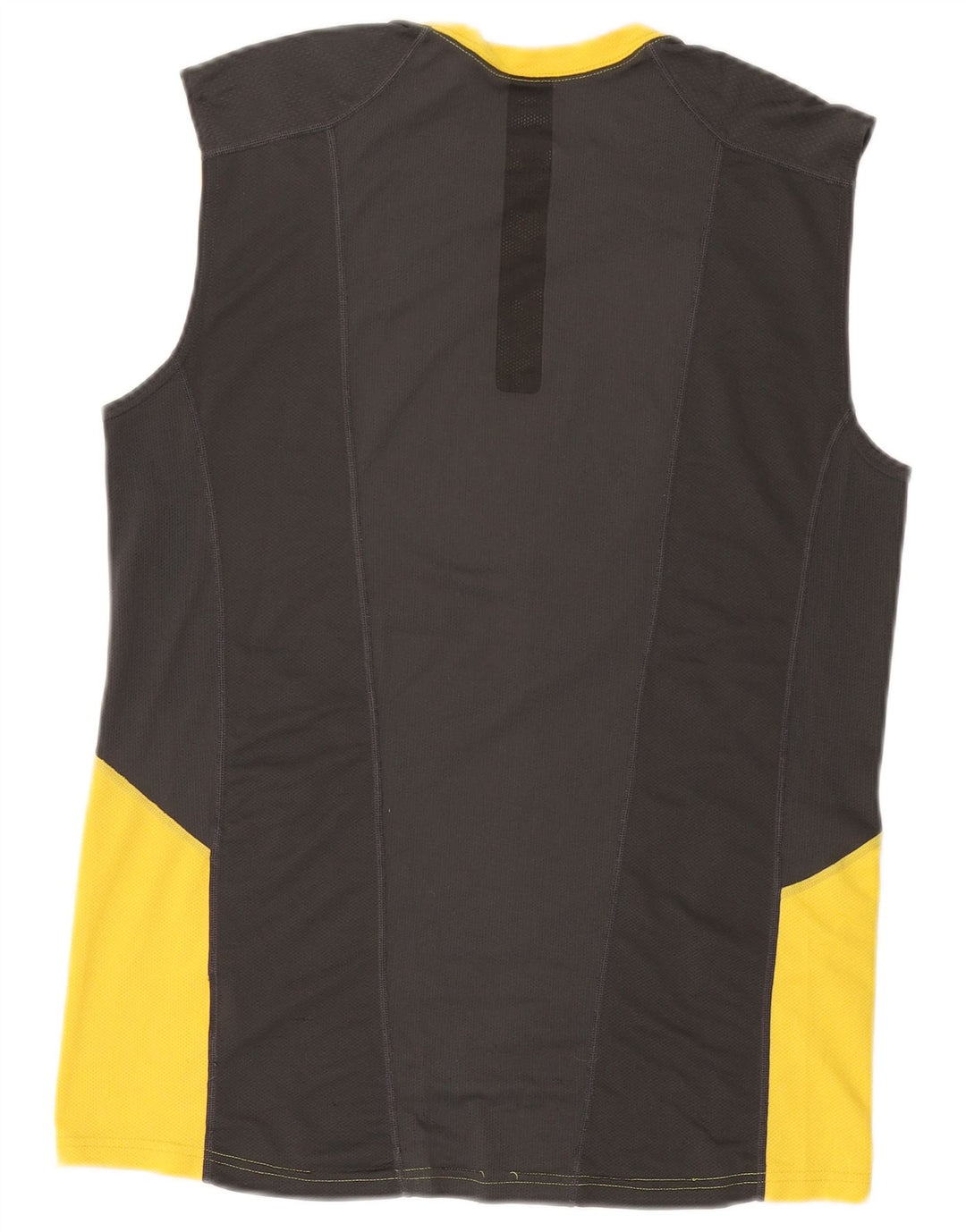 Canotta Nike Dri Fit da uomo, piccola, in poliestere color block giallo