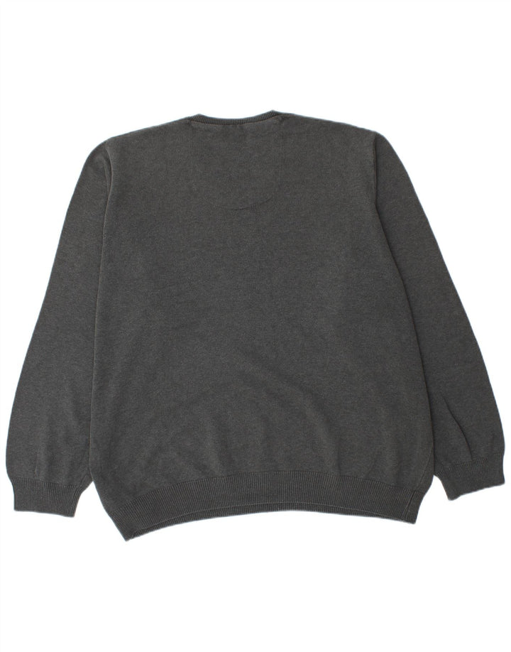 Maglione da uomo Marks & Spencer vestibilità regolare con scollo a V 2XL cotone grigio