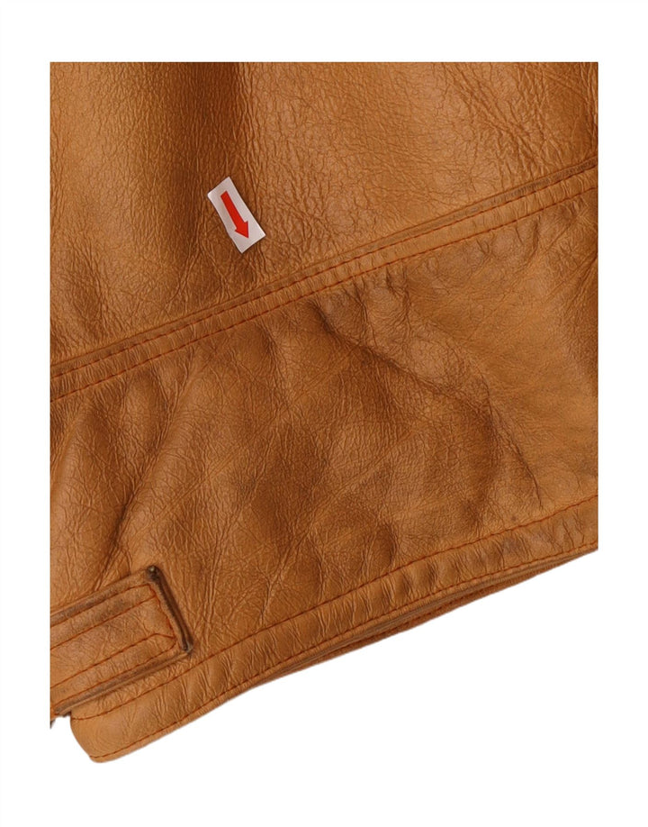 Giacca in shearling vintage da uomo IT 52 XL Shearling marrone