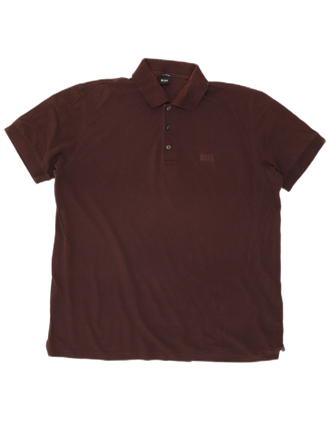 Polo da uomo Hugo Boss grande in cotone marrone