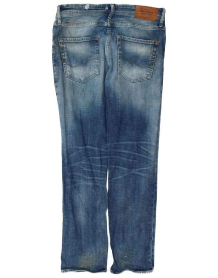 Jack & Jones Uomo GLENN Slim Jeans W30 L30 Cotone Blu