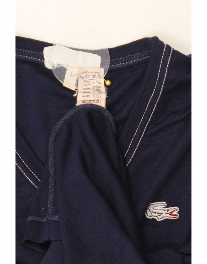 Top Lacoste da uomo a maniche lunghe taglia 1 2XS lana blu navy