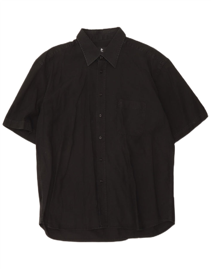 Camicia a maniche corte da uomo Roccobarocco Nera media