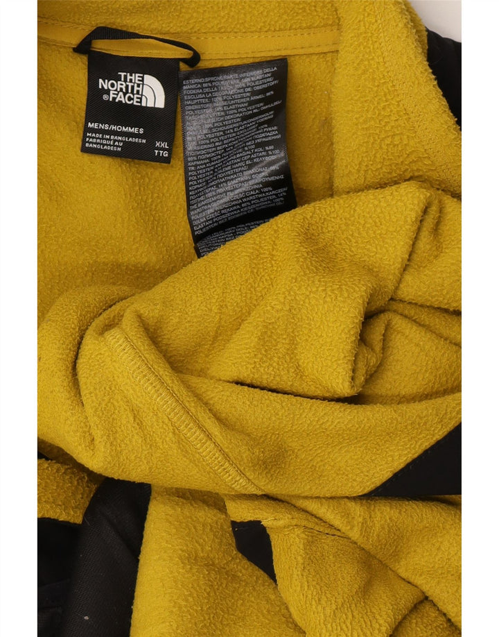 THE NORTH FACE Giacca in pile da uomo UK 44 2XL Poliestere color block giallo