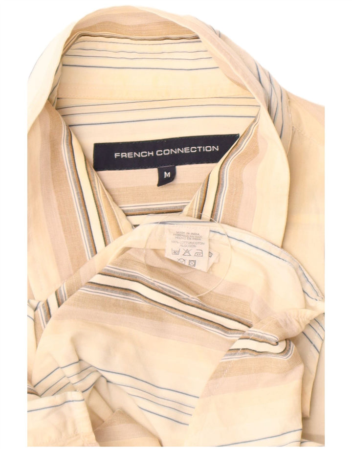 Camicia da uomo French Connection in cotone a righe beige medio