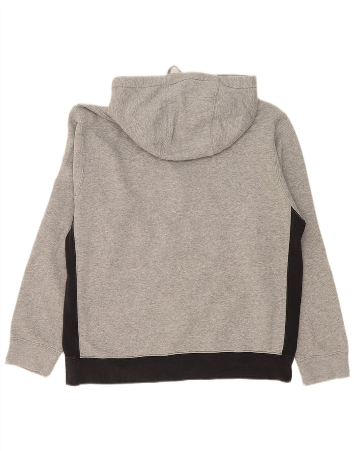 Maglia con cappuccio e zip da uomo Nike in cotone color block grigio medio