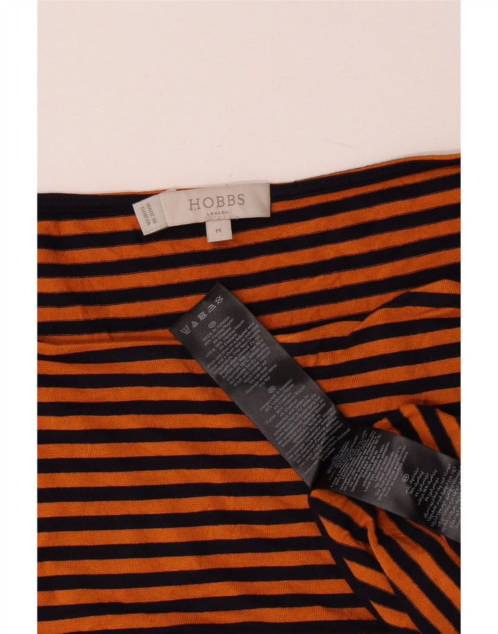 Top da donna a maniche lunghe Hobbs UK 12 viscosa a righe arancioni medie