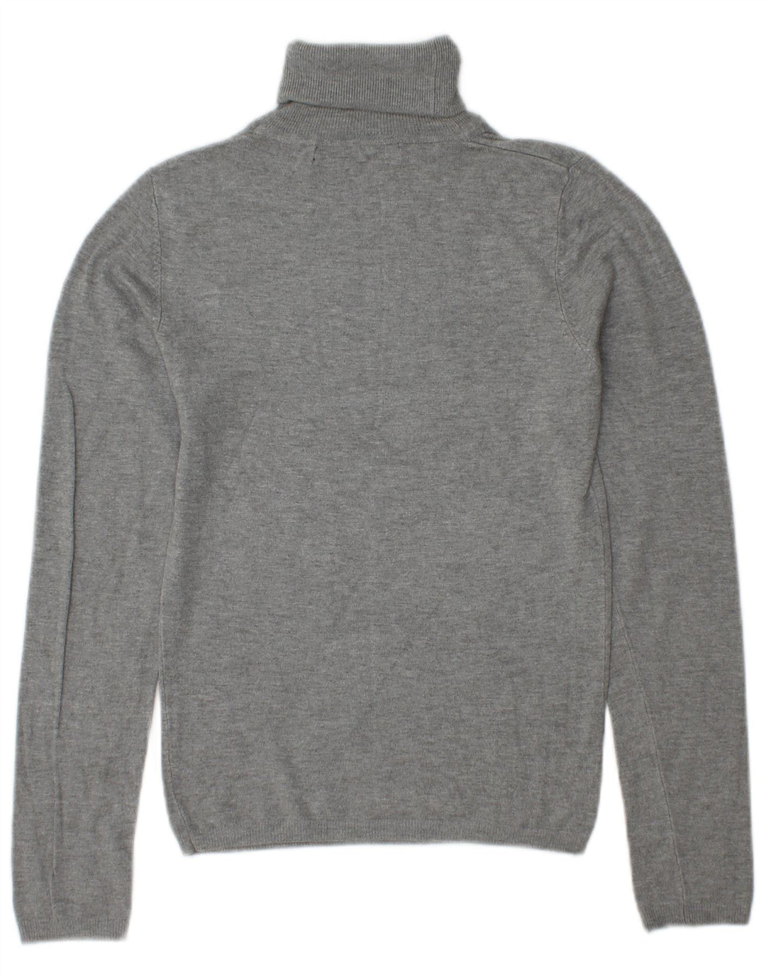 Maglione maglione collo alto da donna Zara UK 10 piccolo rayon grigio