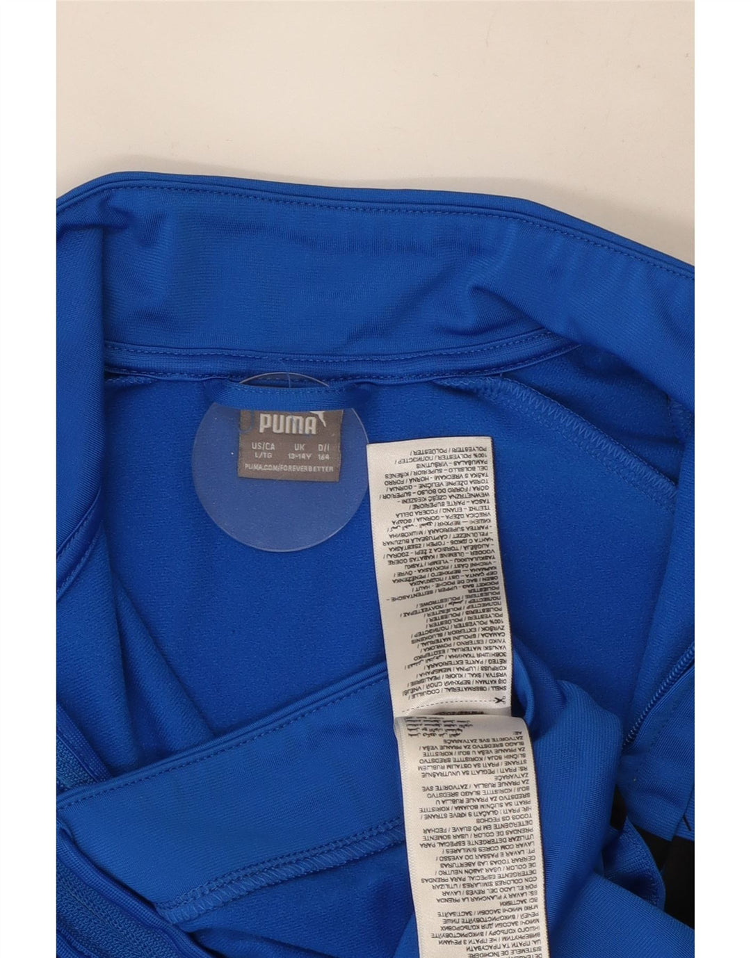 Giacca da tuta grafica da ragazzo Puma 13-14 anni Blu Colourblock