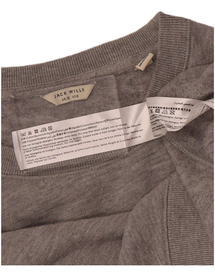 Felpa da donna Jack Wills UK 12 Cotone screziato grigio medio