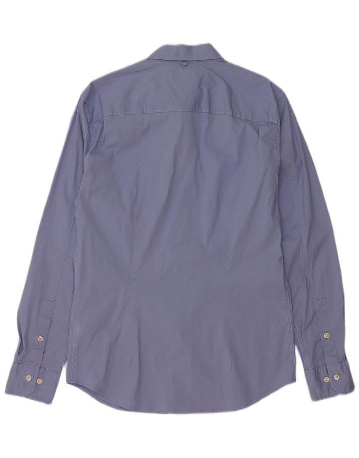 Camicia slim fit da uomo Tommy Hilfiger grande in cotone blu