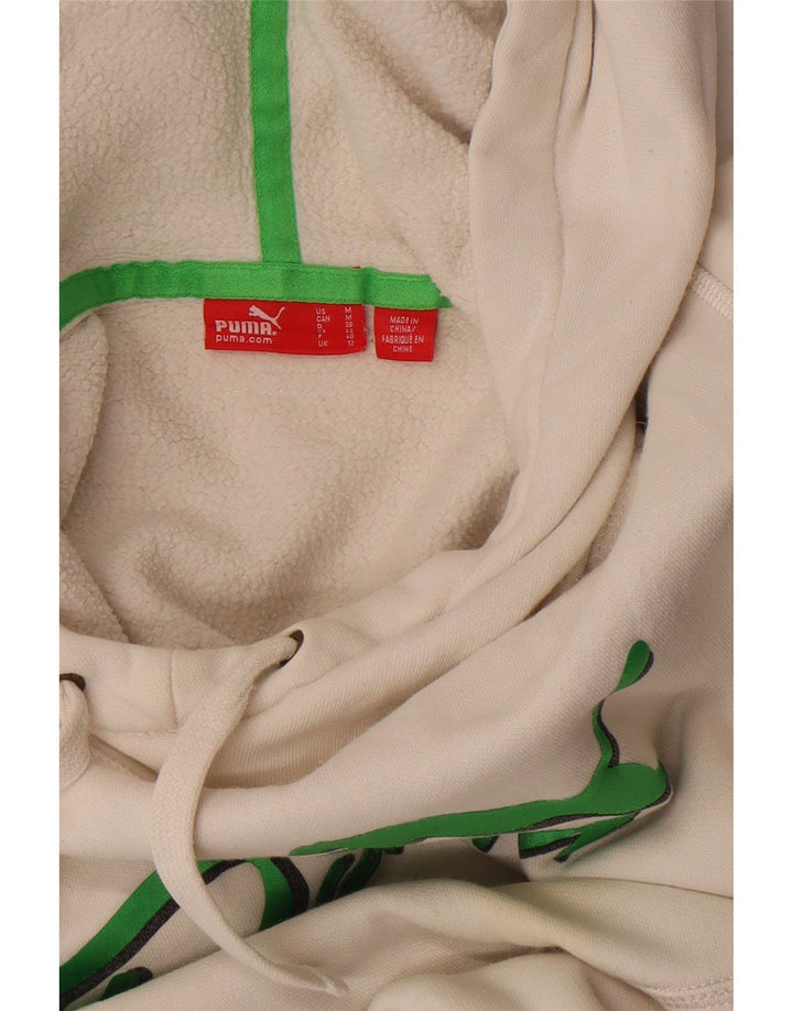 Felpa con cappuccio grafica da donna Puma UK 12 Medium Bianca