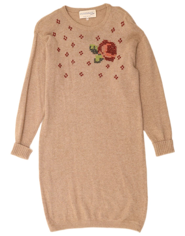 ST. Abito maglione da donna a maniche lunghe GERMAIN EU 46 XL Beige Angora