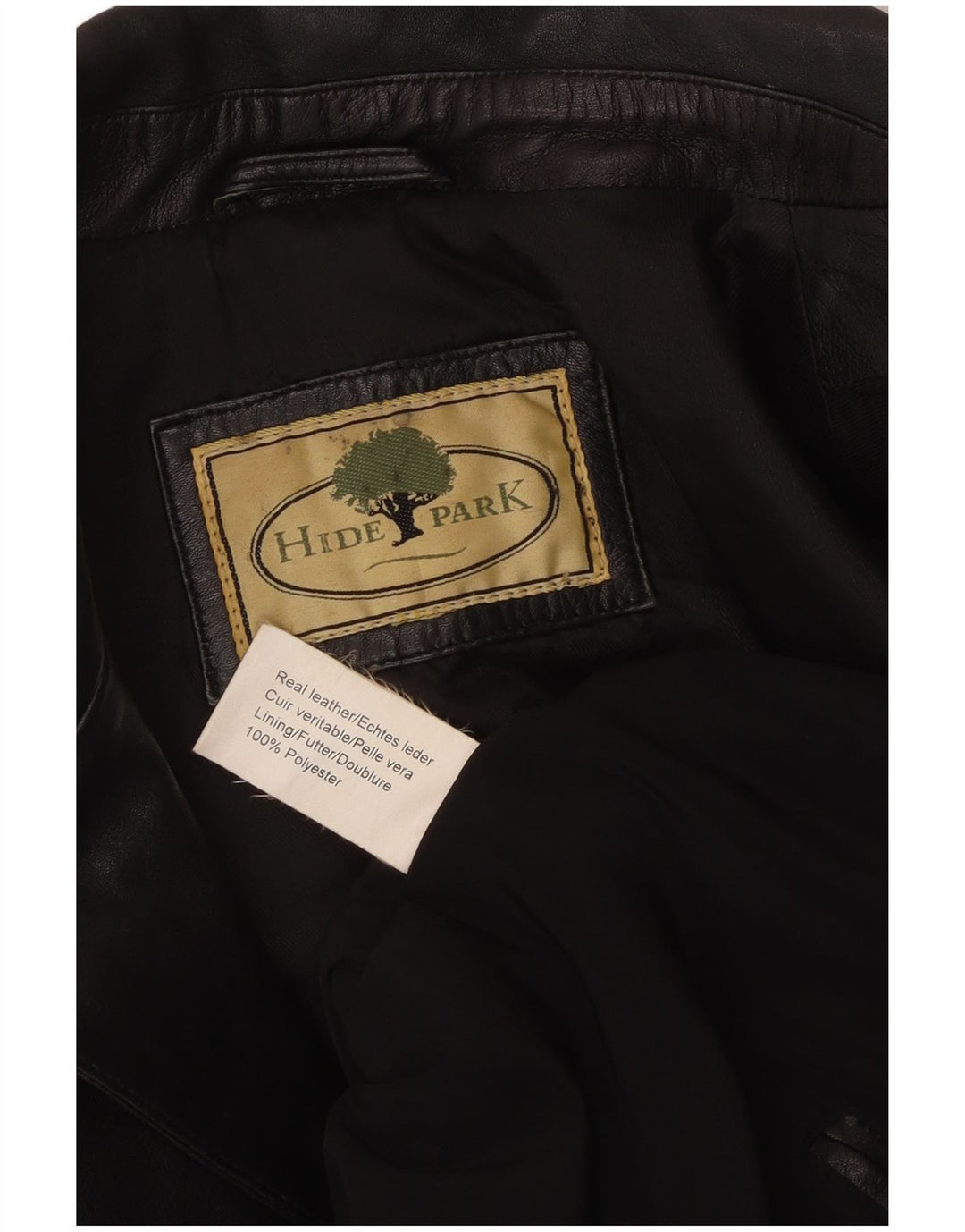 Cappotto in pelle da donna Hidepark UK 10 piccolo in pelle nera