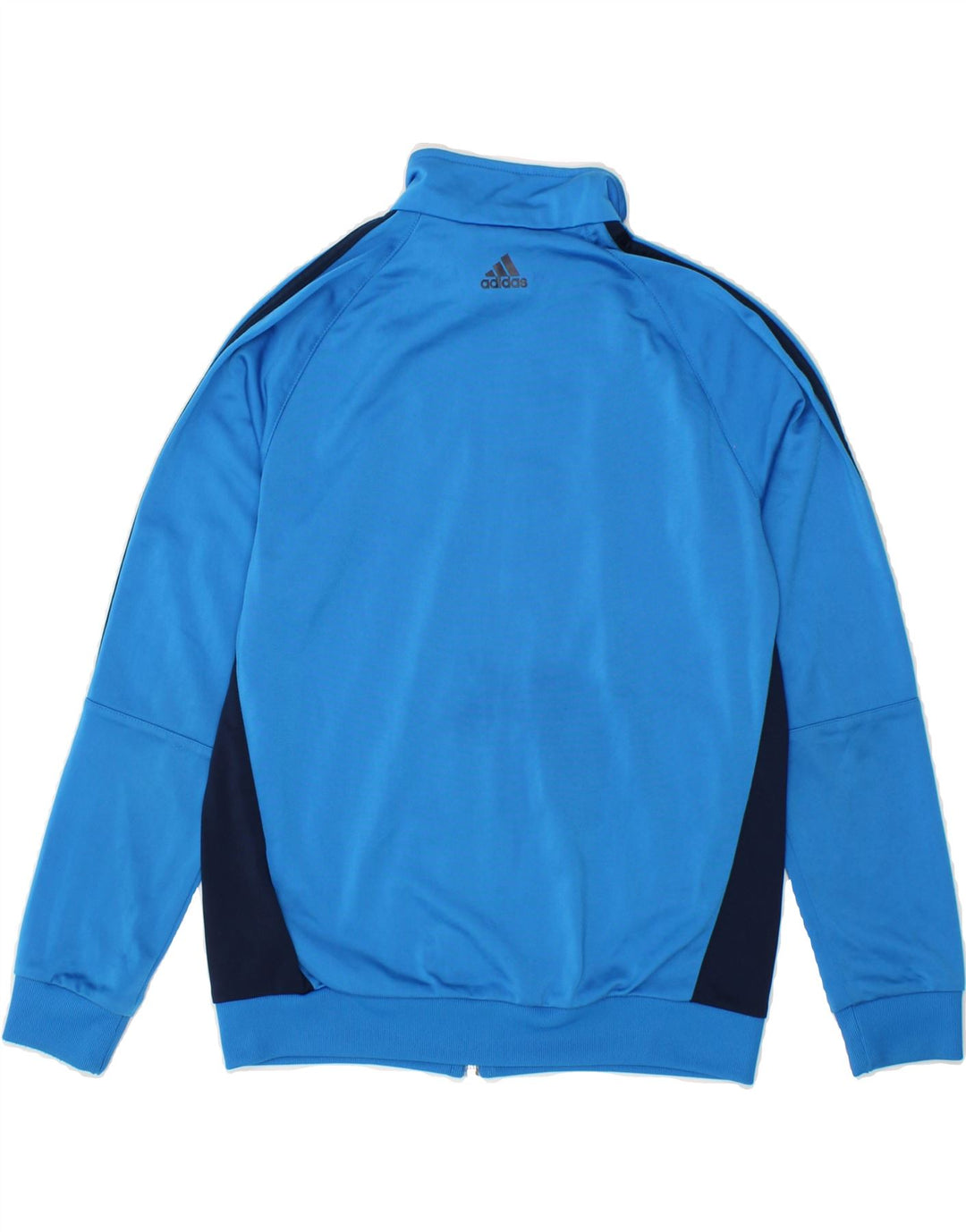 ADIDAS Boys Graphic Tracksuit Top Jacket 11-12 Years Blue Colourblock Vintage Adidas and Second-Hand Adidas from Messina Hembry 