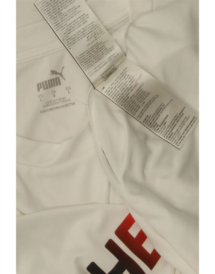 Puma T-shirt grafica da uomo Deutshland Top grande bianco in poliestere