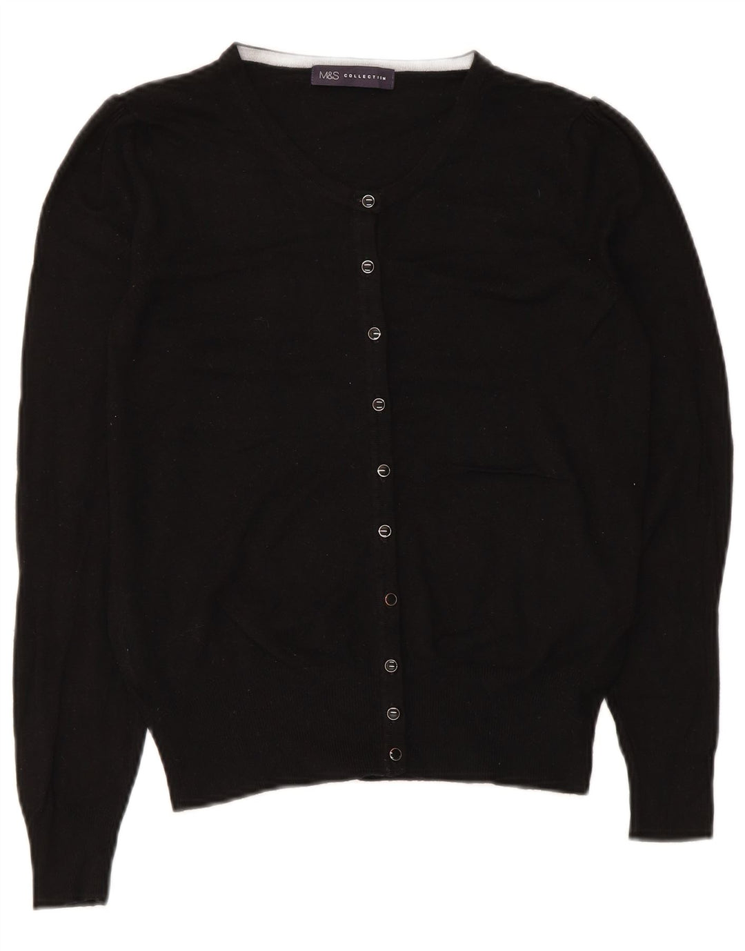 Maglione cardigan da donna Zara UK 8 piccolo in viscosa nera