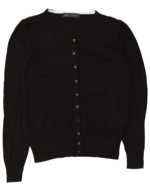 Maglione cardigan da donna Zara UK 8 piccolo in viscosa nera
