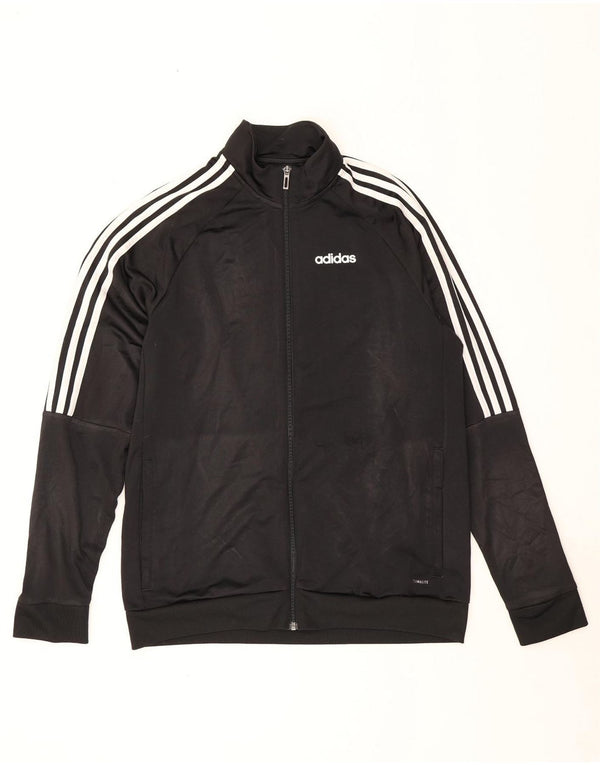 Giacca da allenamento Adidas Climalite da uomo, media, in poliestere nero