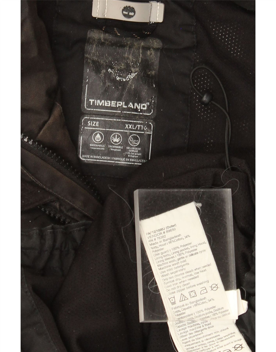 Giacca a vento da uomo Timberland UK 44 2XL cotone nero