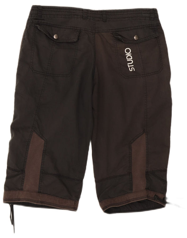 Pantaloncini chino grafici da donna Nike UK 12 medi W30 cotone color block nero