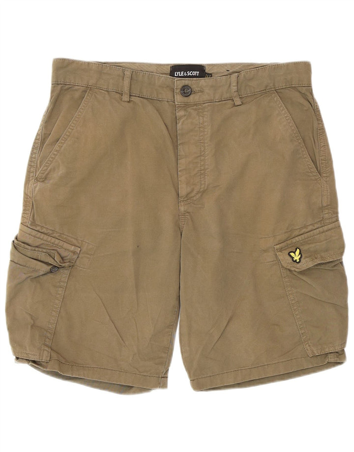 Pantaloncini cargo da uomo Lyle & Scott medi W32 cotone kaki