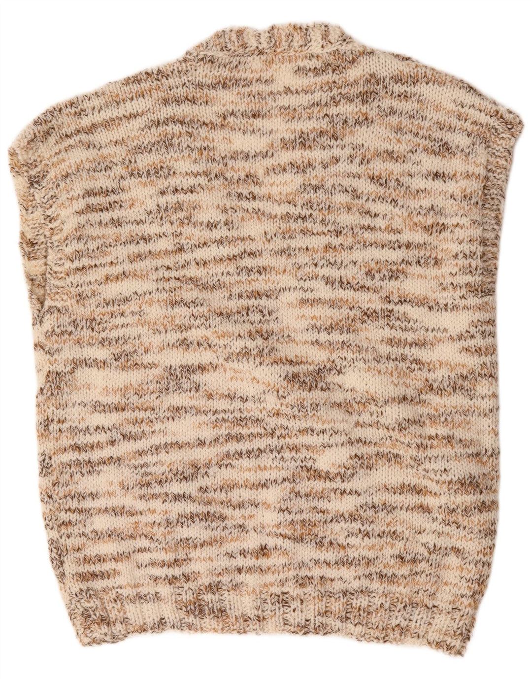 Canotta vintage da uomo, canotta grande beige screziata
