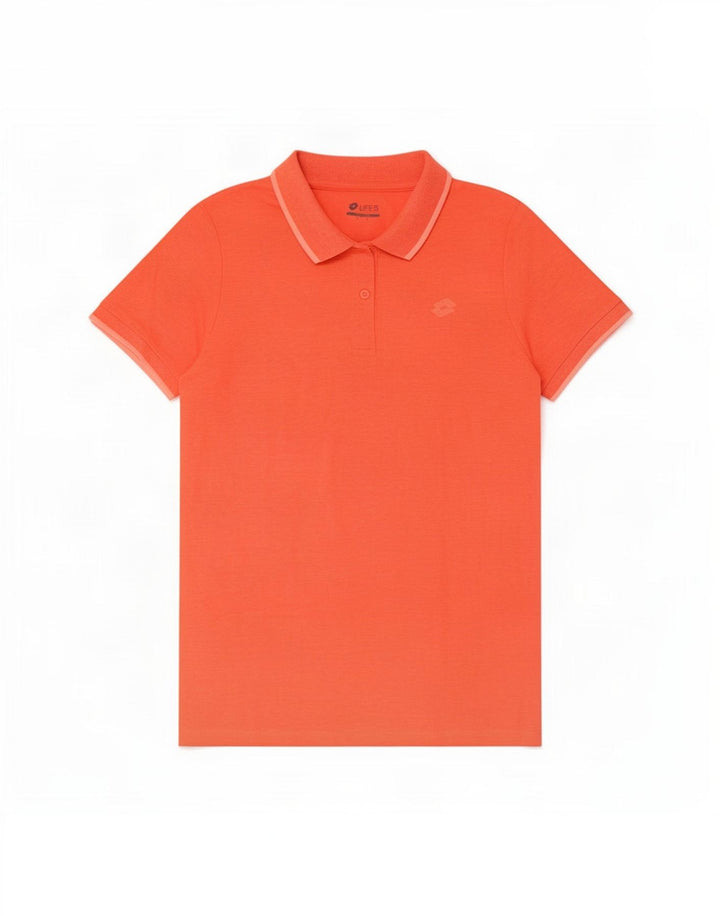 Polo da donna Lotto UK 14 Large Arancione Poliestere