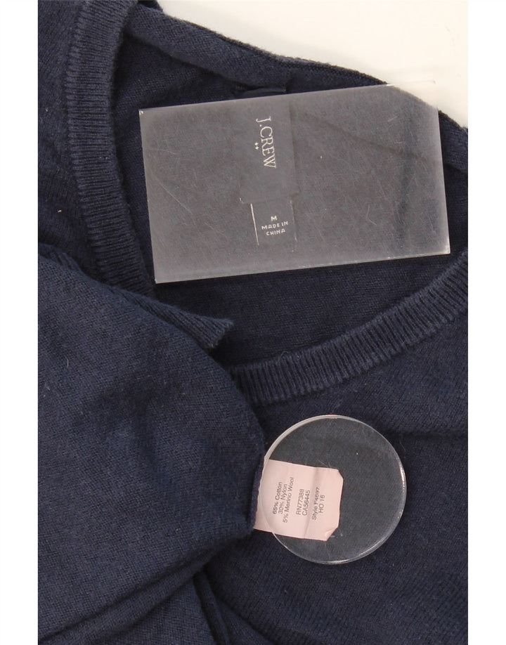 J. CREW Mens V-Neck Jumper Sweater Medium Navy Blue Cotton Vintage J. Crew and Second-Hand J. Crew from Messina Hembry 