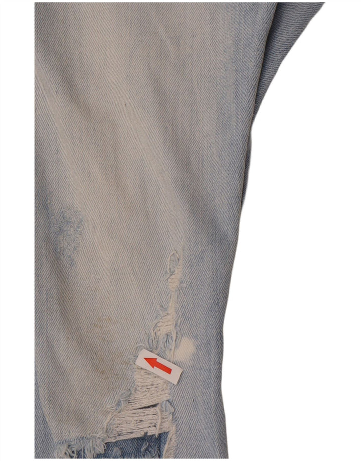 Jeans slim invecchiati da uomo Zara EU 42 Large W32 L26 Blu
