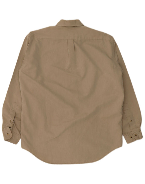 Camicia da uomo Marlboro Classics in cotone beige medio