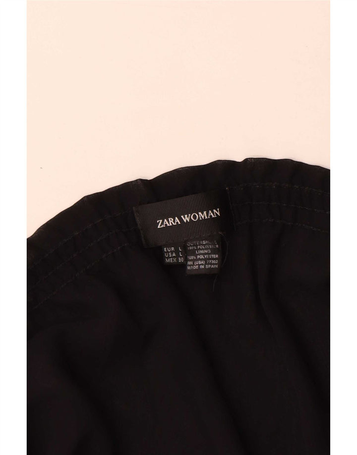 Canotta da donna Zara UK 16 grande poliestere nero