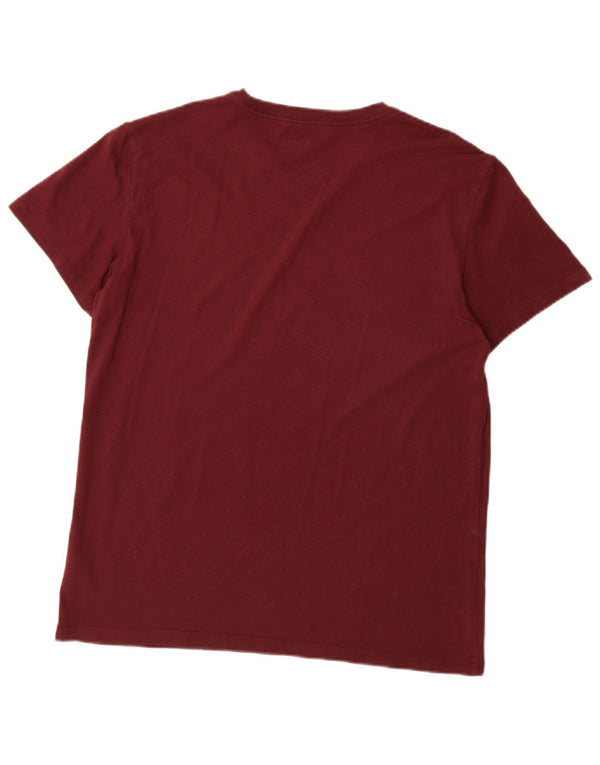 T-shirt grafica da uomo AMERICAN EAGLE in cotone bordeaux medio