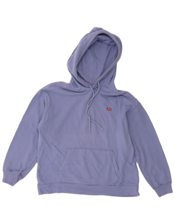 Maglione con cappuccio vestibilità ampia da donna Levi's UK 14 Cotone blu medio