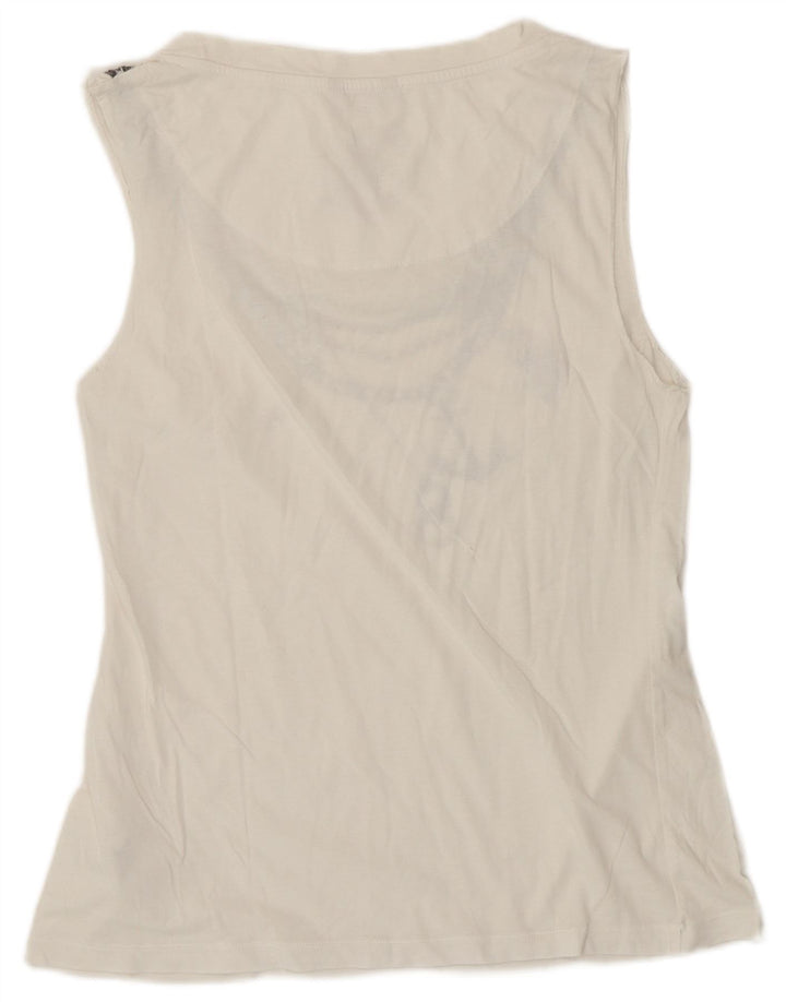 Canotta grafica da donna Carrera UK 10 piccola in cotone bianco