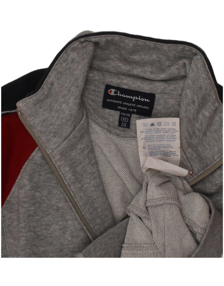 Giacca da tuta con grafica CHAMPION per ragazzi 5-6 anni XS Colore grigio