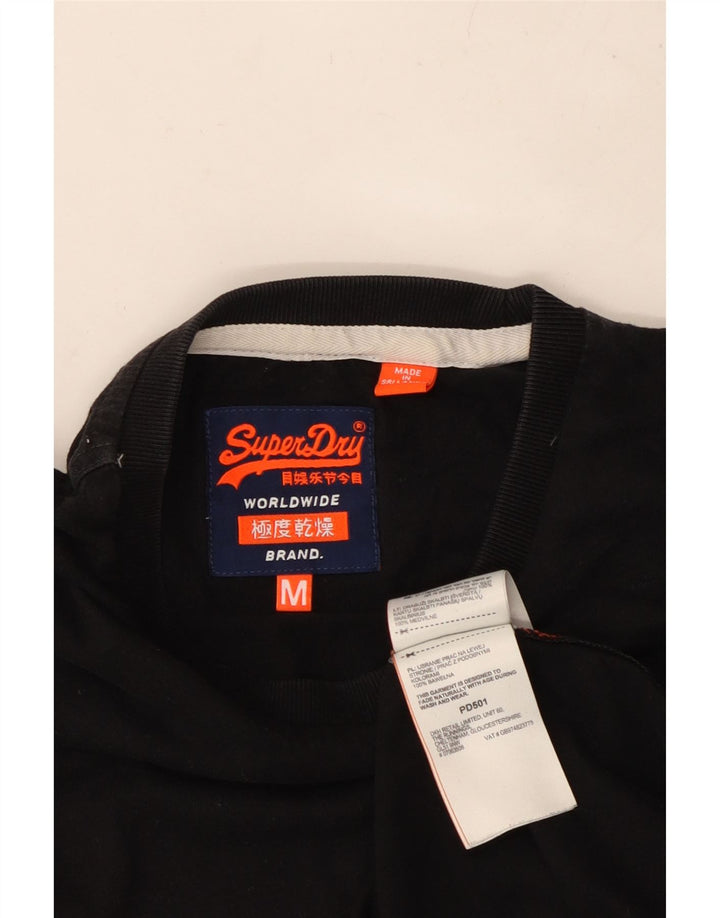 T-shirt da uomo SUPERDRY Top in cotone nero medio
