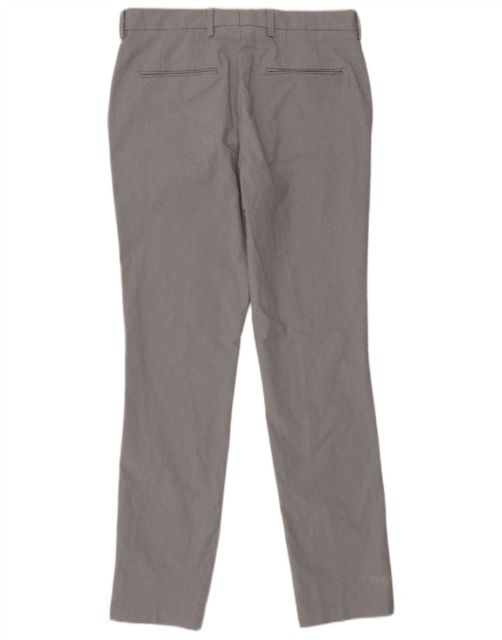 Pantaloni da abito slim da donna Reiss W32 L32 cotone pied de poule grigio